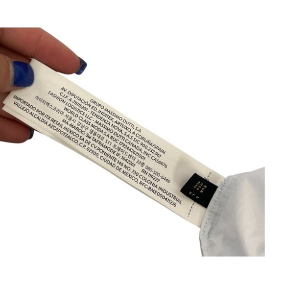 Massimo Dutti Womens Button Up Shirt Blouse L Large Light blue 5193/667 NWT - Picture 6 of 16